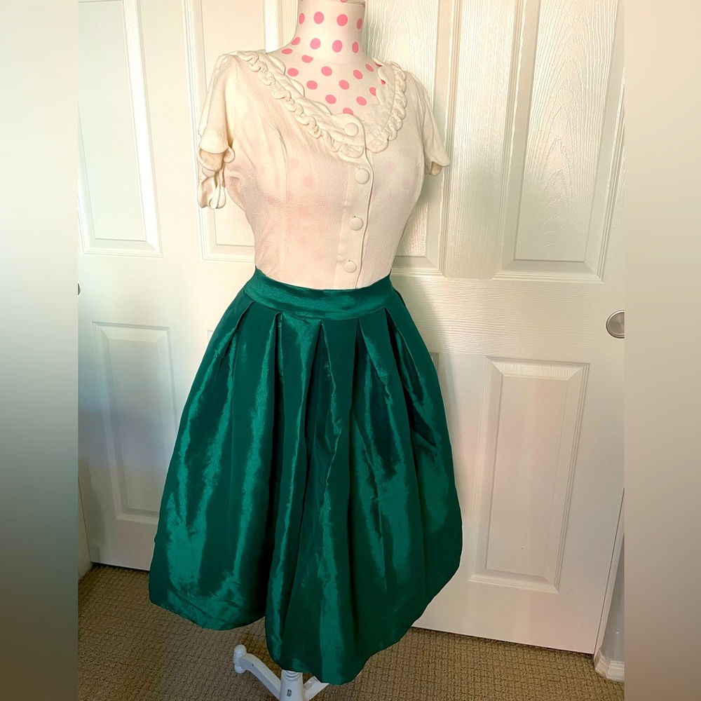Emerald Green Swing Skirt